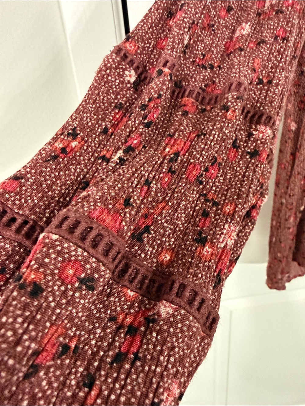 Knox Rose Rosewood Multi-Print Long Sleeve Top - Picture 5 of 7